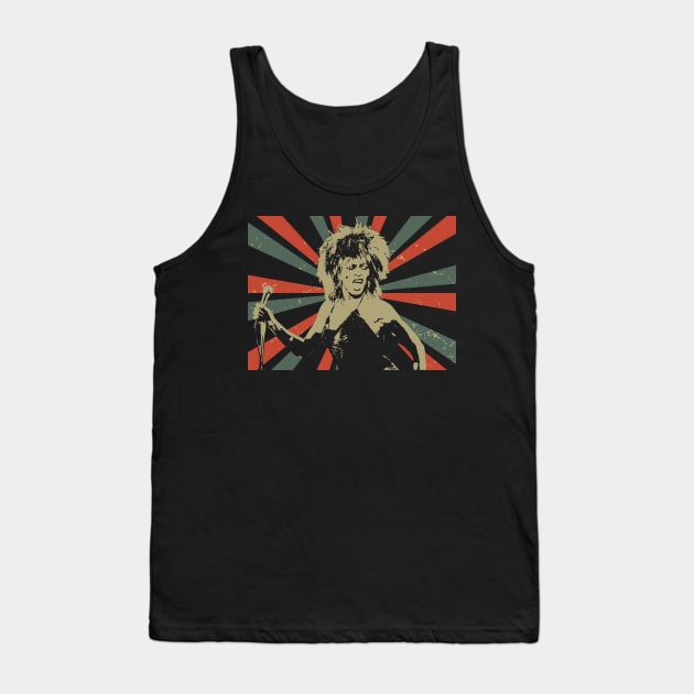 Tina Turner || Vintage Art Design || Exclusive Art Tank Top by Setipixel